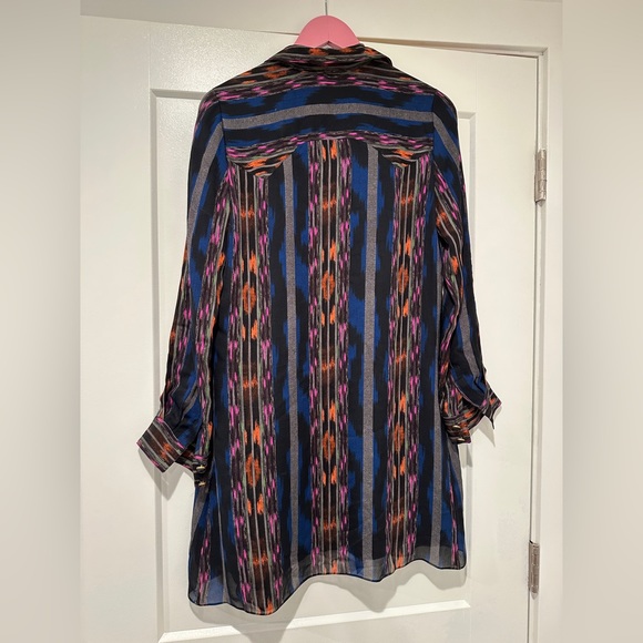 PROENZA SCHOULER  SILK Shirt DRESS Long Sleeve Fully Silk Lined Black Label - Picture 7 of 7